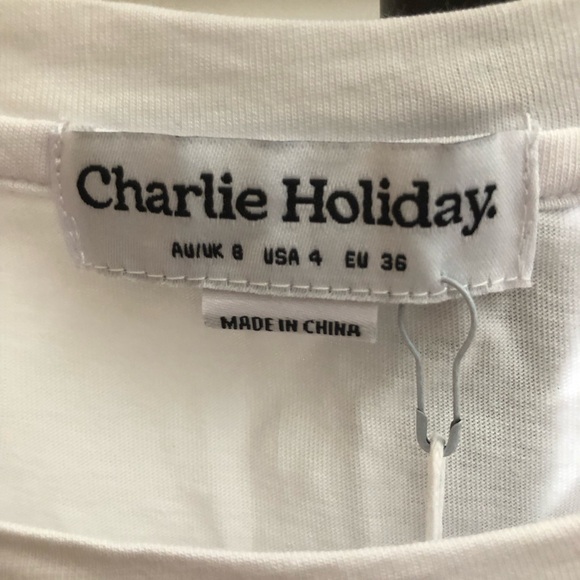 Charlie Holiday♦️2/$25 Tropico Golden Coast oversized boyfriend tee small New - Picture 8 of 13